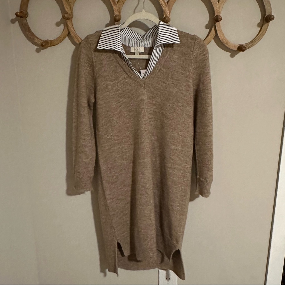 Loft Collared Sweater Dress NWT